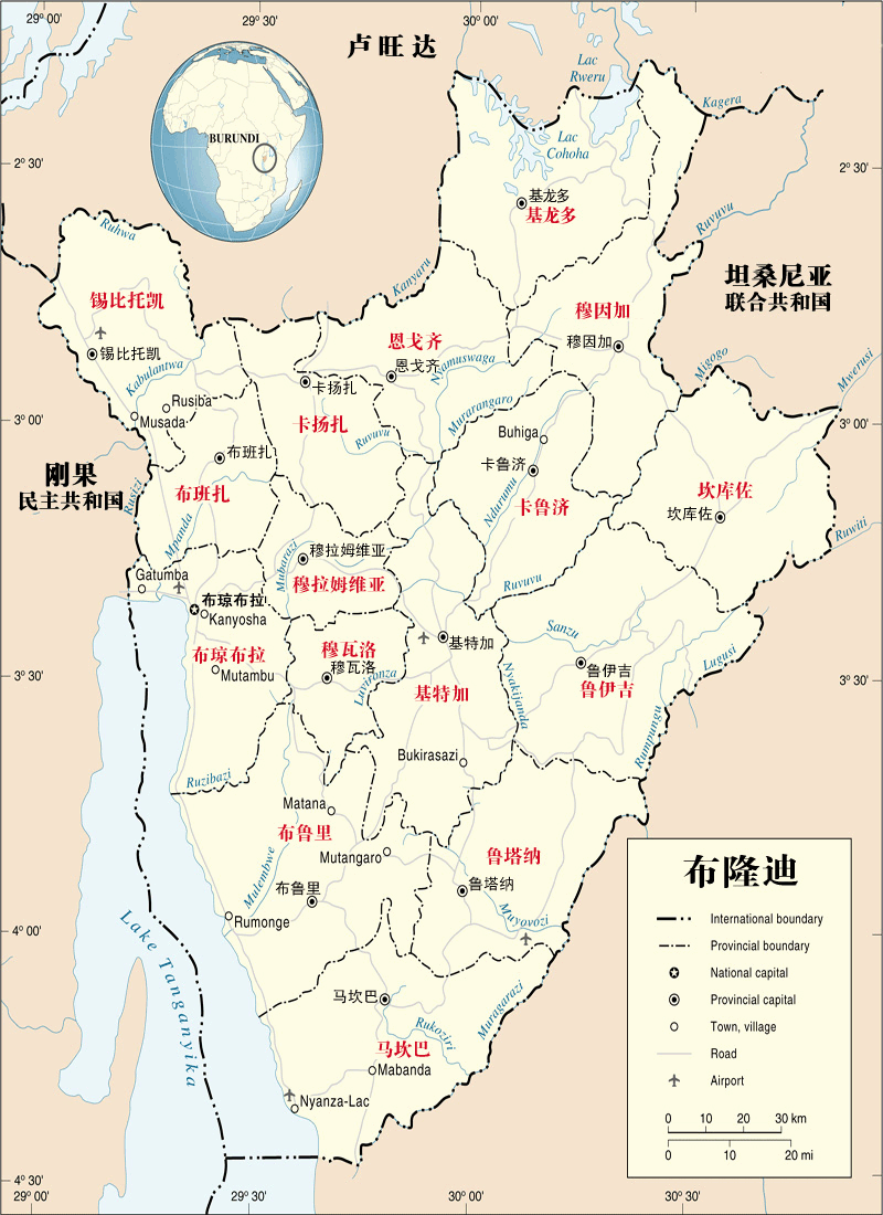 布隆迪地圖
